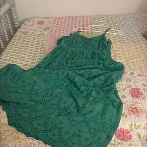 Sundance Teal Eyelet Maxi Dress